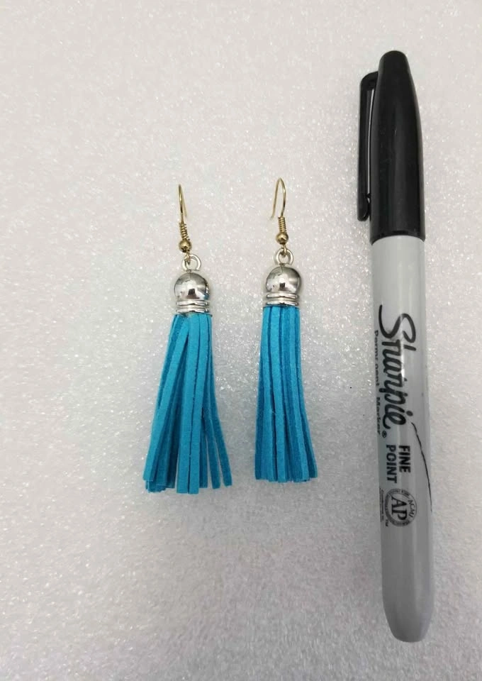 Blue Tassel Earrings - photo 3