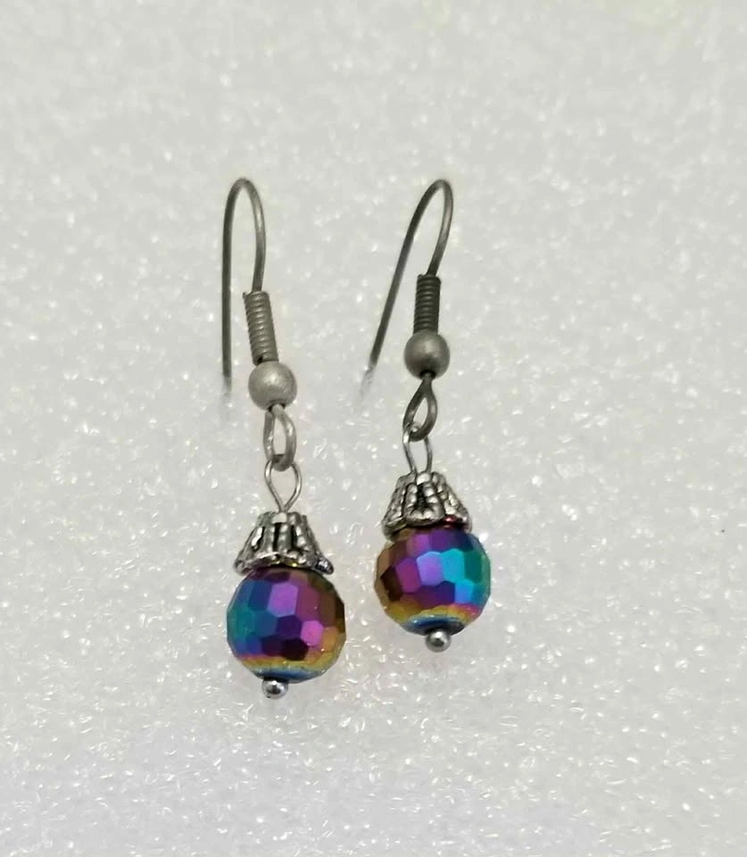 Colourful Multicolored Bead Earrings