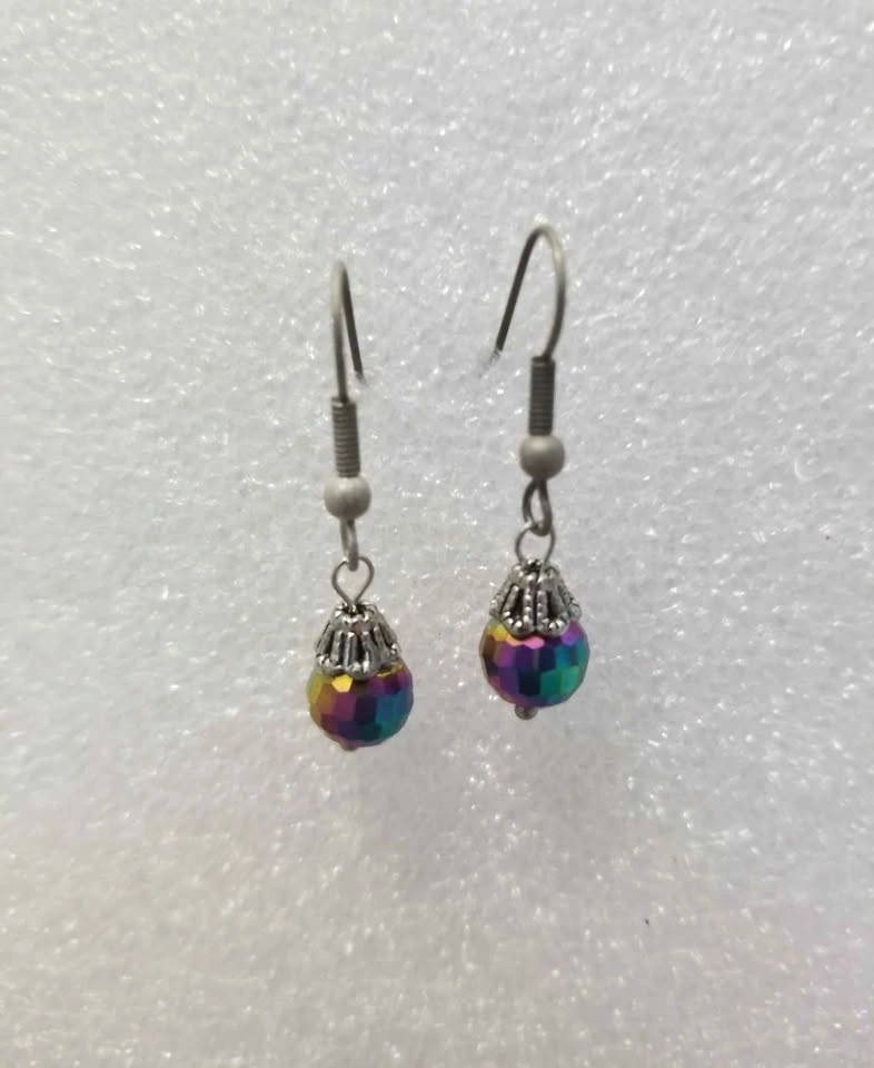 Colourful Multicolored Bead Earrings - photo 2