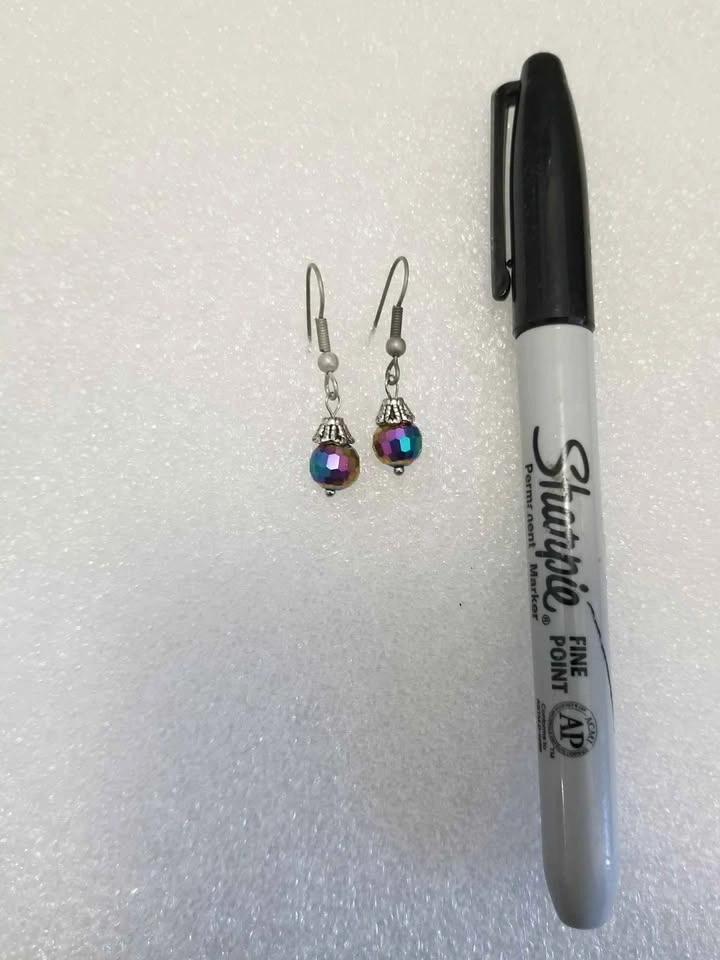 Colourful Multicolored Bead Earrings - photo 3