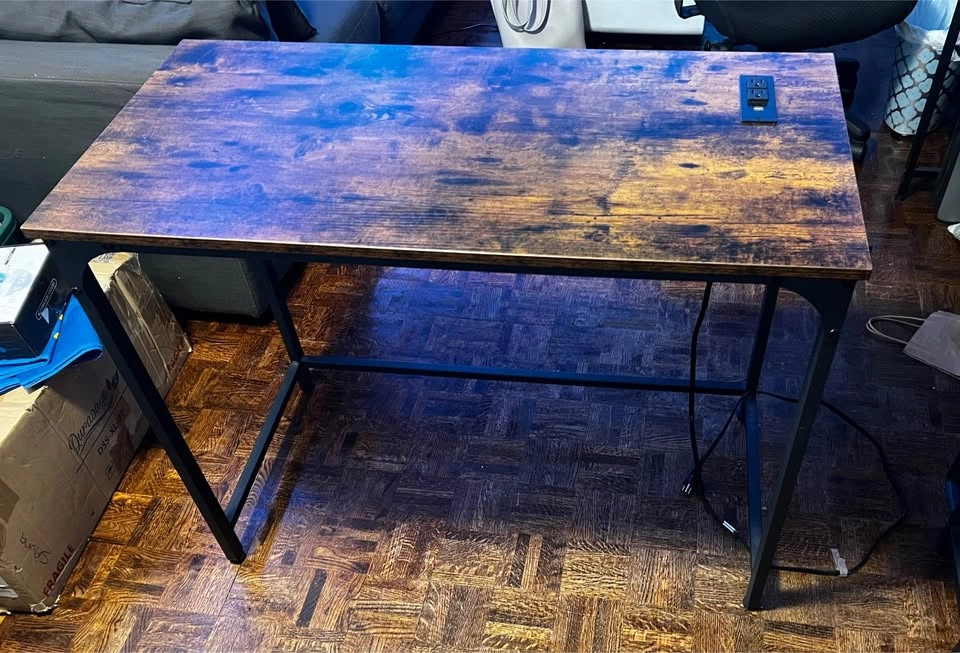 Computer Desk with Built-in Power Outlet - photo 2