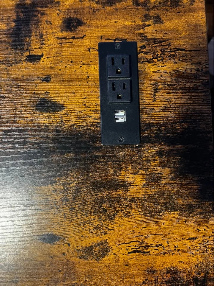 Computer Desk with Built-in Power Outlet - photo 3