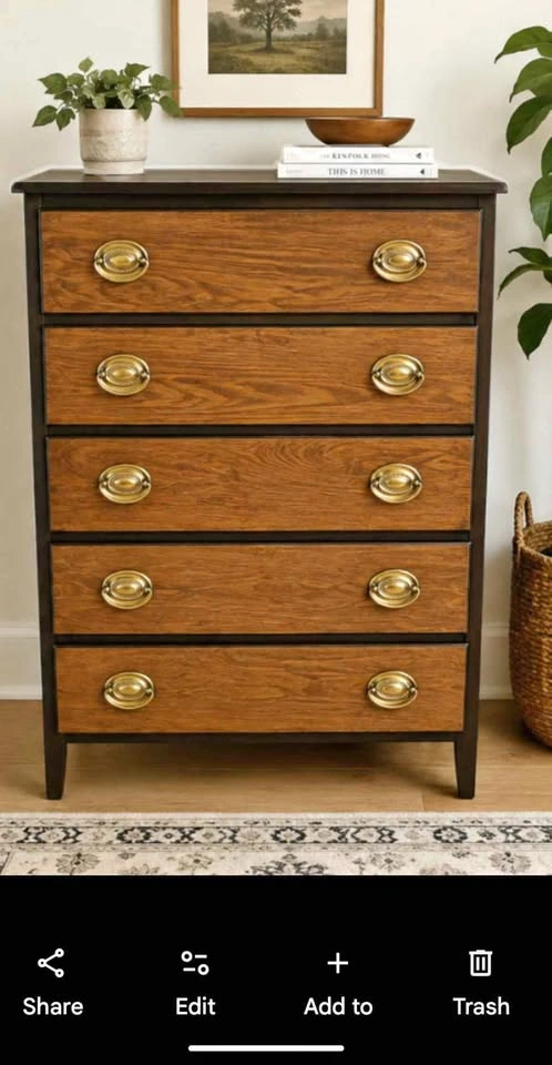 Vintage 5 Drawer Chest Beautifully