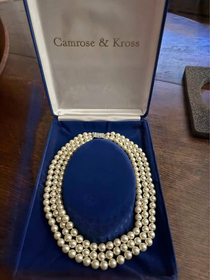 Camrose & Kross JBK Three-Strand Faux Pearl Necklace