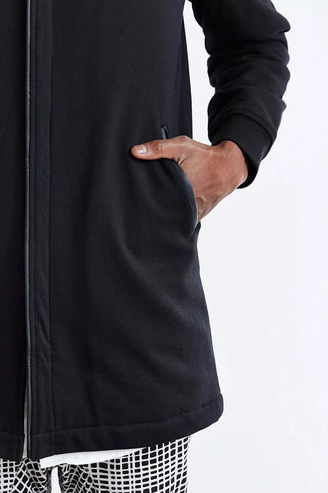 Long Black Bomber Jacket - photo 2