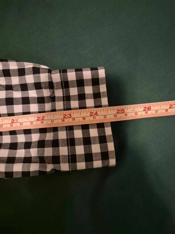 Black and White Checkered Oxford Button Down Shirt - photo 3