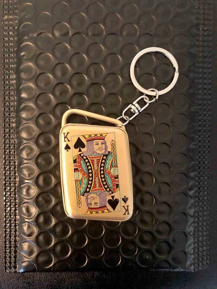 King Of Spades Flameless Keychain Lighter