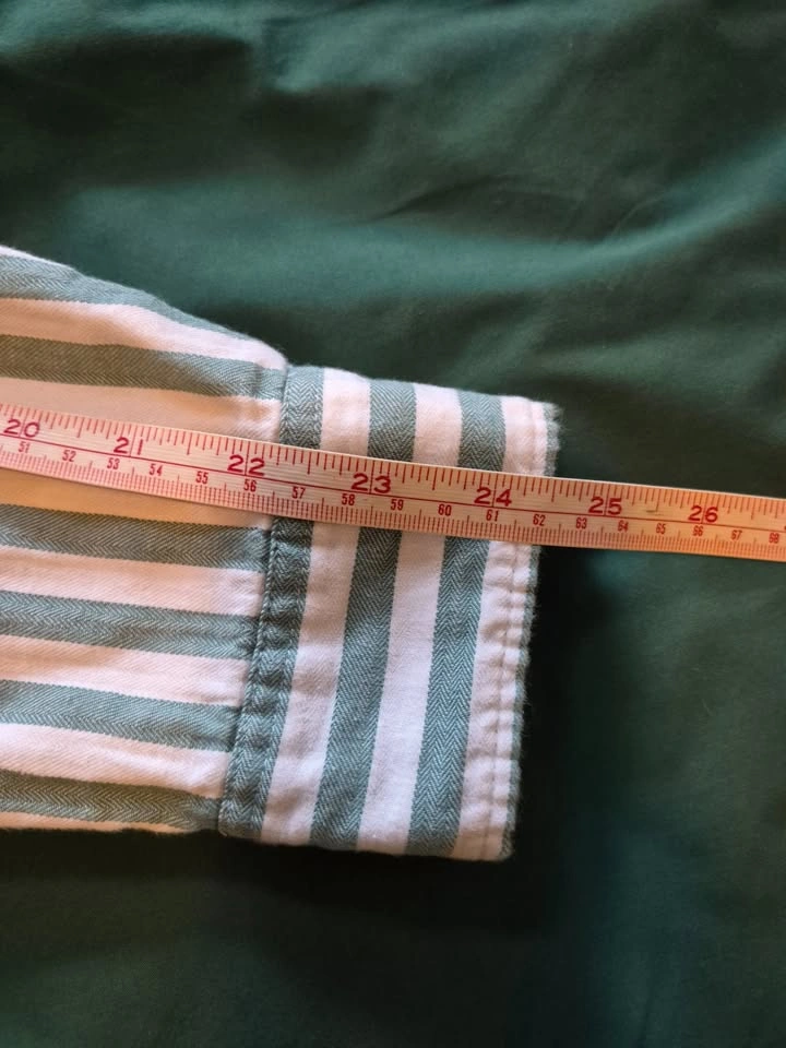 Green Striped Oxford Button Down Shirt - photo 3