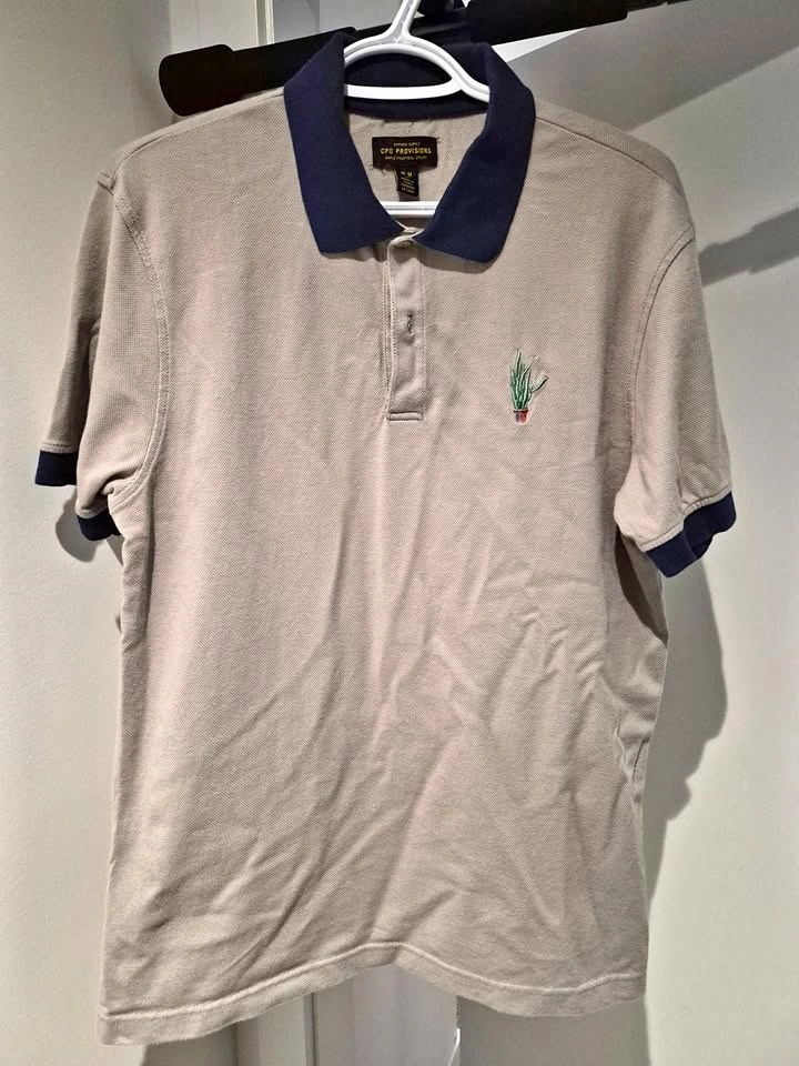 Grey and Blue Polo Shirt