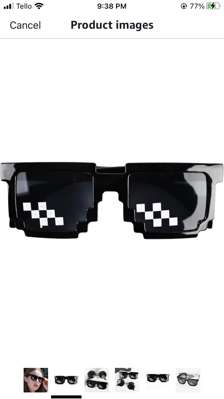 Black Pixel Square Sunglasses - photo 2