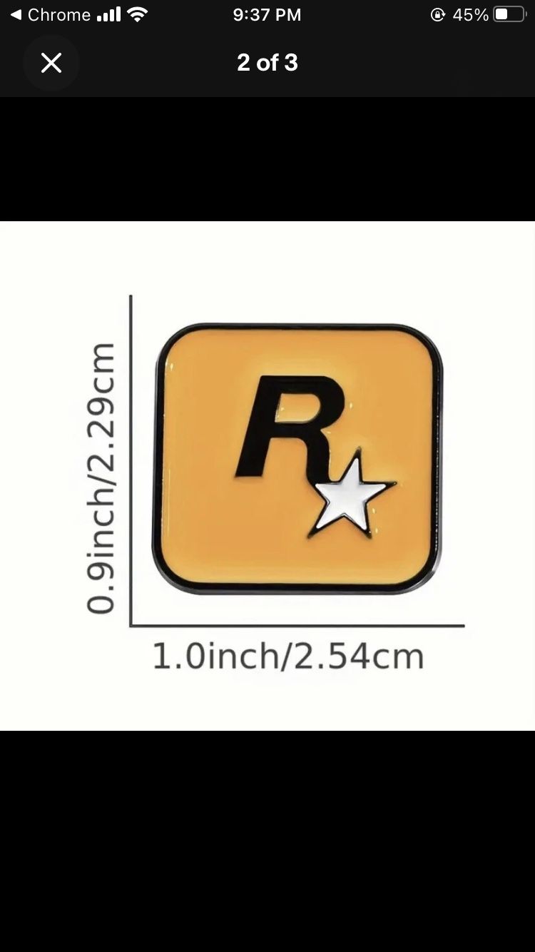 Rockstar Games Logo Enamel / Lapel Pin - photo 2