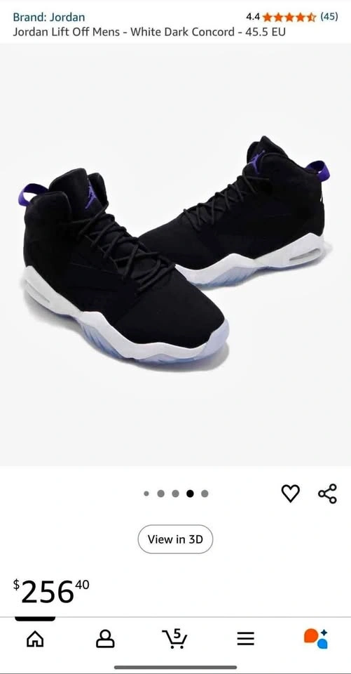 Nike Jordan Lift Off Mens Sneakers Black Purple