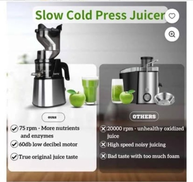 Intexca 300W Cold Press Juicer