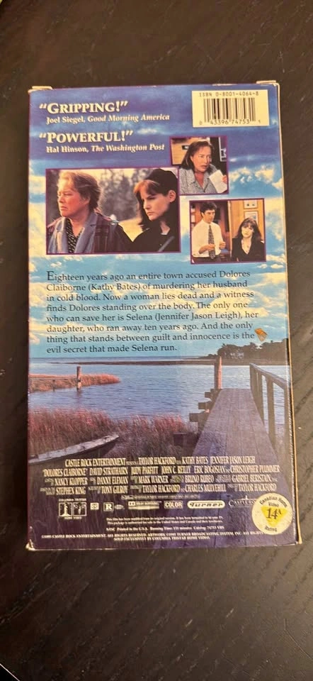 Dolores Claiborne VHS Movie starring Kathy Bates and Jennifer Ja