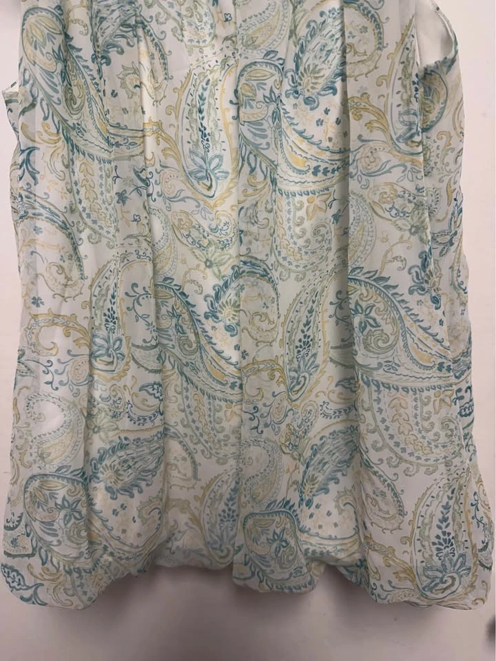 Paisley Flutter Sleeve Bubble Hem Blouse - photo 2