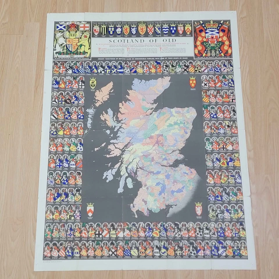 Vintage Bartholomews Clan Map - Scotland Of Old - photo 2