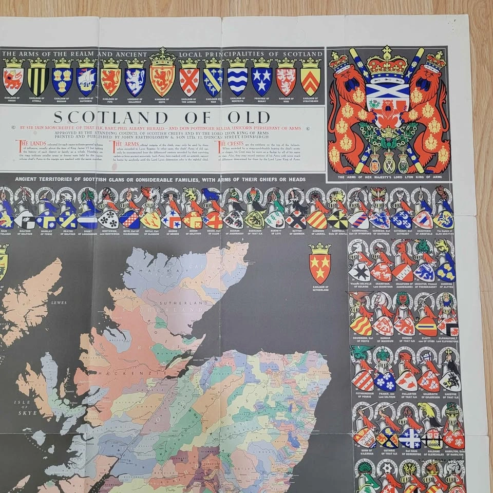 Vintage Bartholomews Clan Map - Scotland Of Old - photo 4