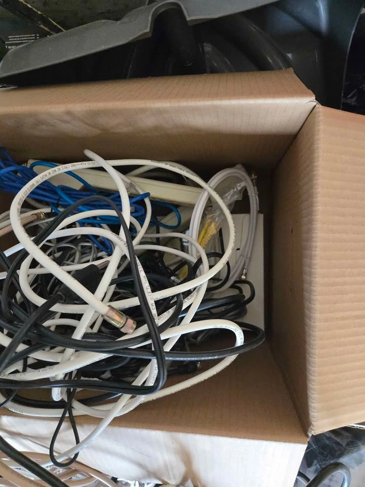 Box of Assorted Cables and Power Strips - photo 5