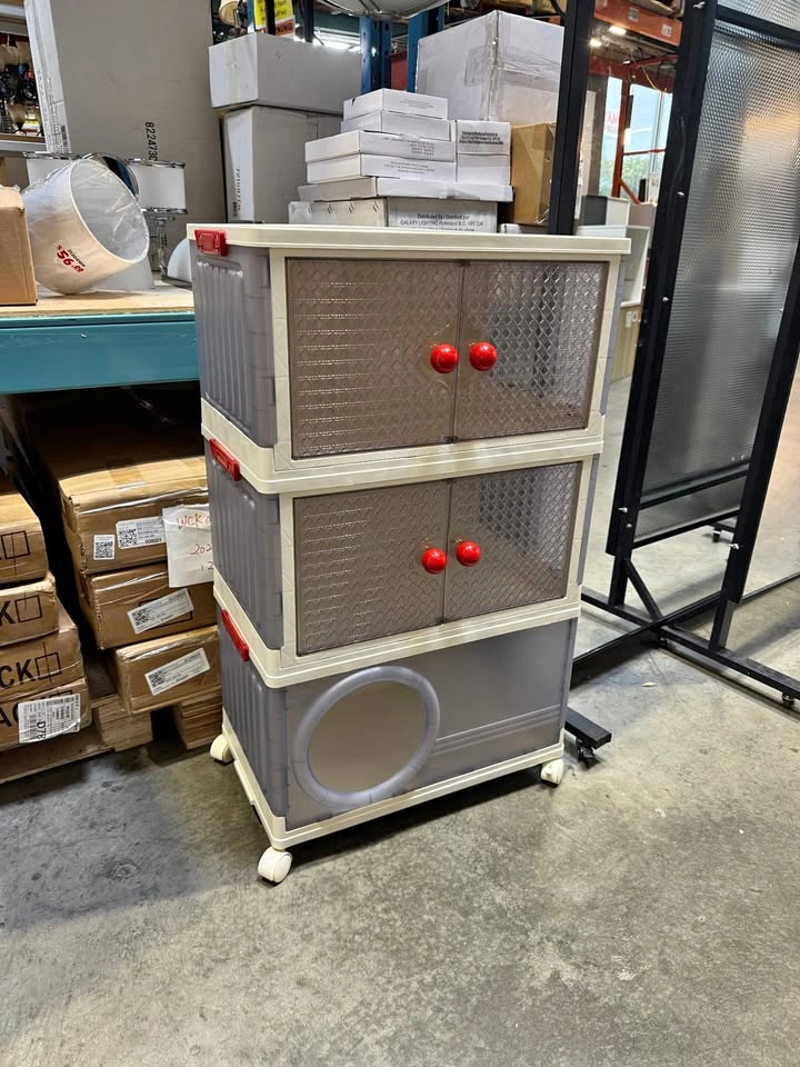 Multifunctional Cat House with Storage Cabinet