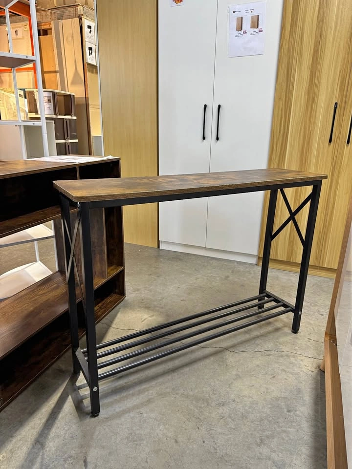 C5171 EDB042 Modern Narrow Console Table – 2-Tier Storage