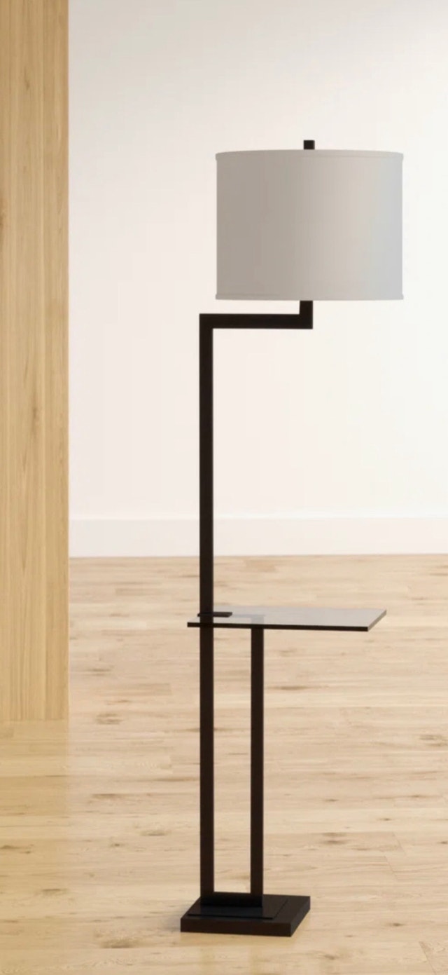 2 identical items x Aahaan 64" Tray Table Floor Lamp- 2 Lamps - photo 2
