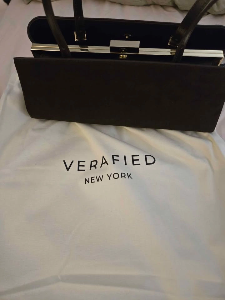 BNWT Verafied Espresso Suede Eclair Bag - photo 5
