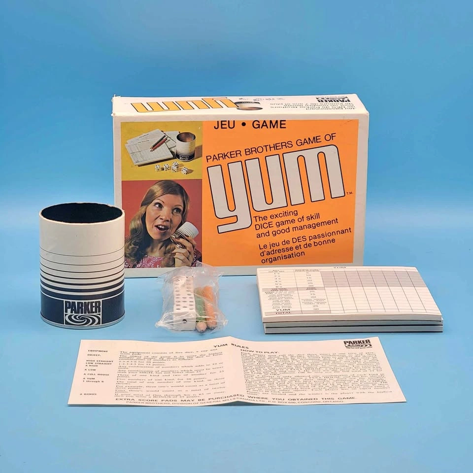 1970's YUM Game - Complete Vintage Dice Game