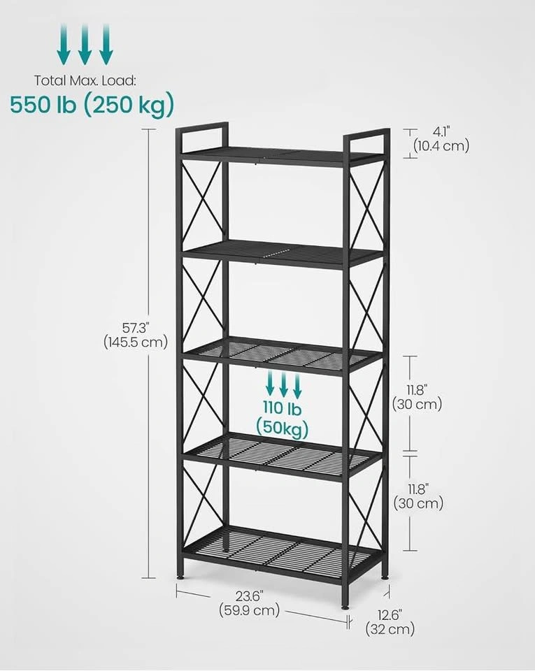 5-Tier Metal Storage Rack - photo 3