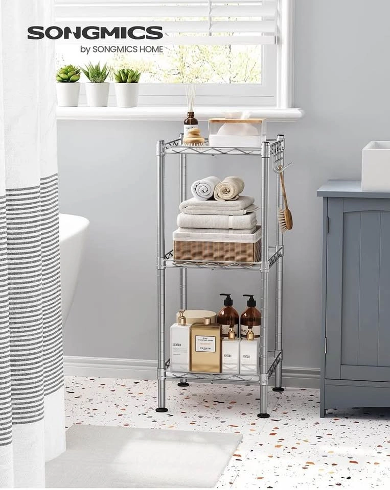 3-Tier Bathroom Shelf Storage Rack | Storage Cart - photo 4