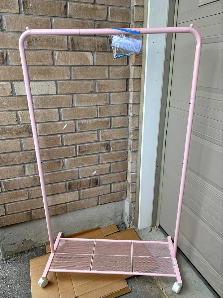 Clothes Rack with Wheels - PINK