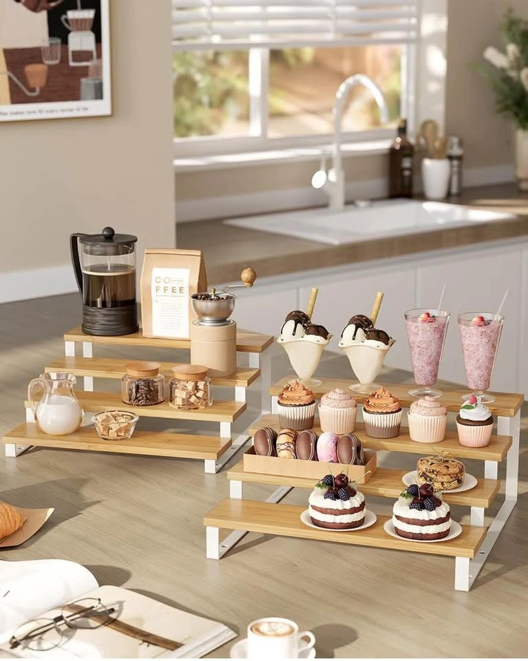 Set of 2 Display Risers | 4-Tier Spice Rack | Cabinet Organizer - photo 5
