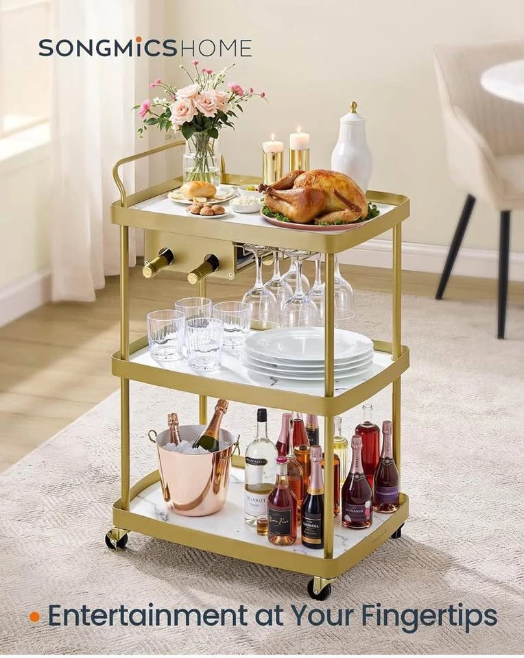 HOME Bar Cart | Serving Cart | Cart on Wheels - photo 5