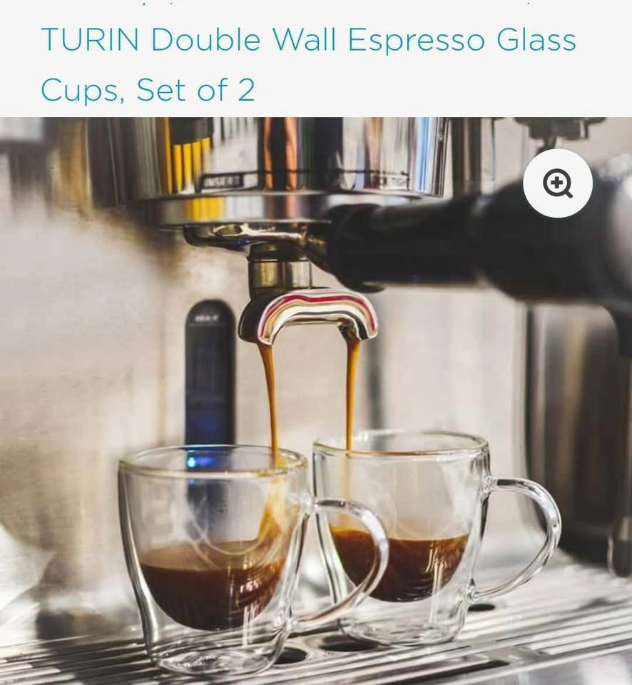 Grosche Turin Double Wall Espresso Glass Cups Set of 2 - photo 5