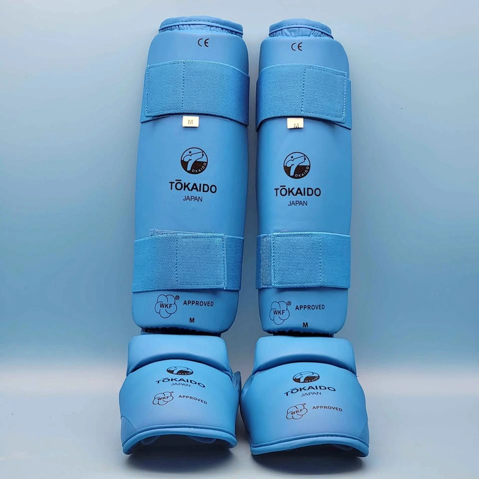 Tokaido SHIN & INSTEP PROTECTORS - Medium Blue WKF Approved