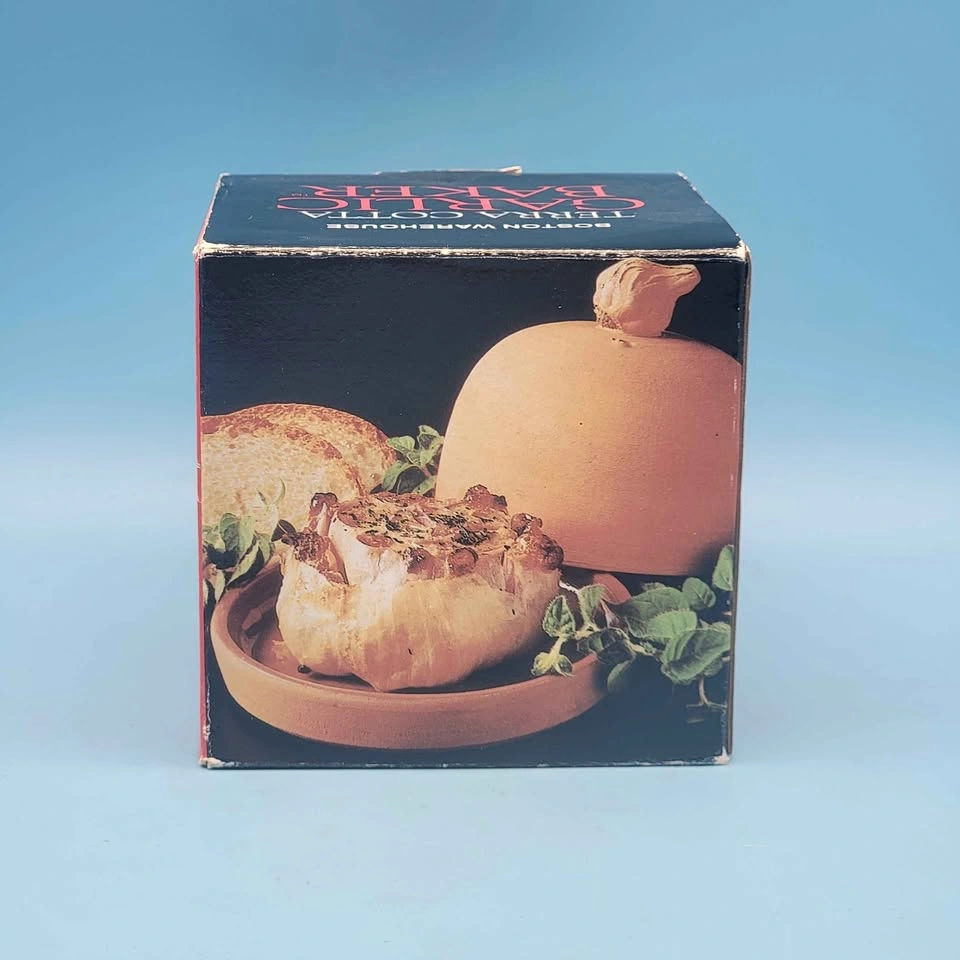 NEW IN BOX Vintage Boston Warehouse Garlic Baker Terra Cotta - photo 2