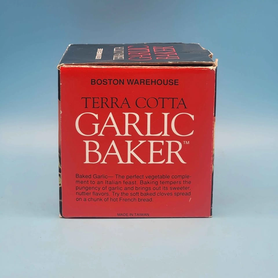 NEW IN BOX Vintage Boston Warehouse Garlic Baker Terra Cotta - photo 4