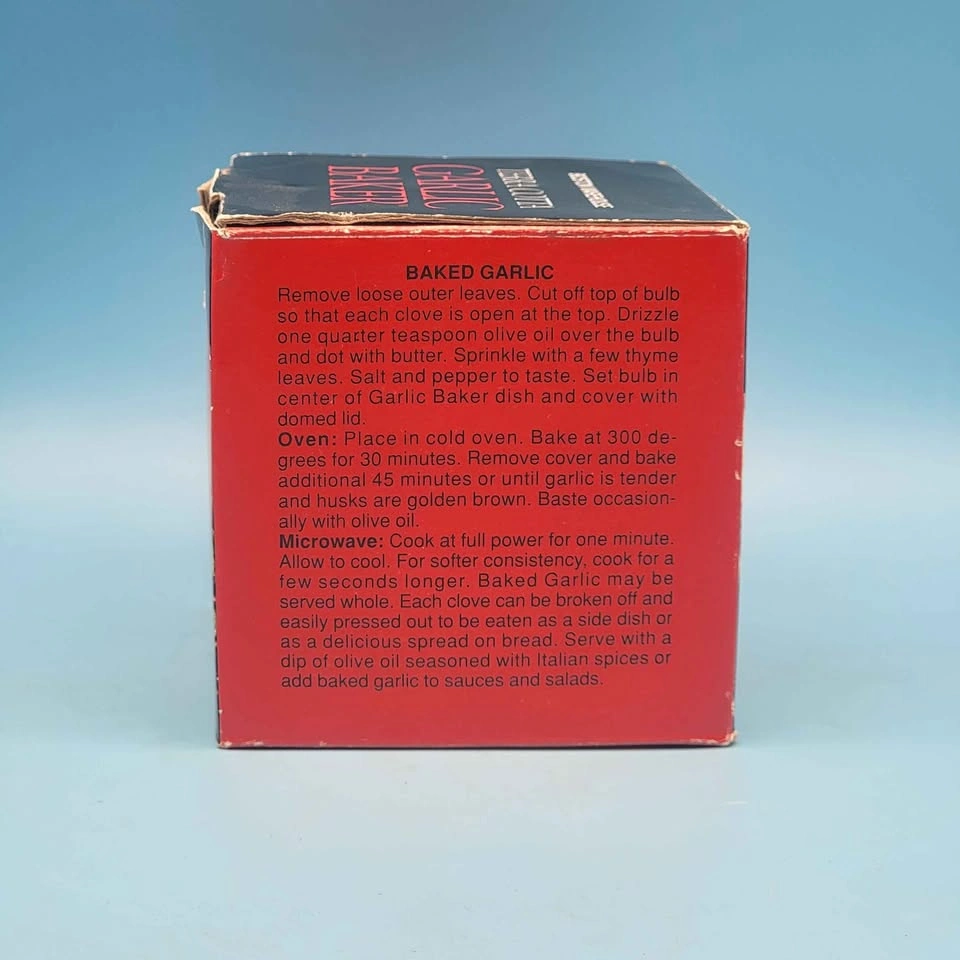 NEW IN BOX Vintage Boston Warehouse Garlic Baker Terra Cotta - photo 5