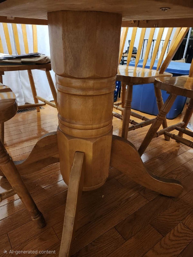 Wooden Dining Table with 6 chairs - photo 2