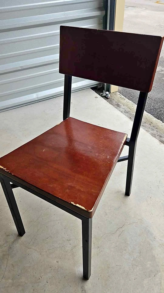 Metal and Wood Dining Chair