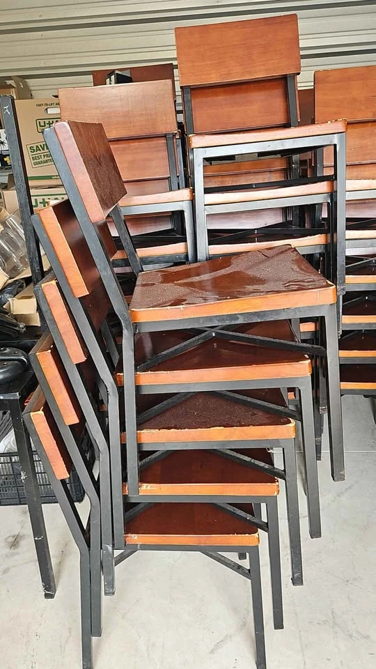 Metal and Wood Dining Chair - photo 2