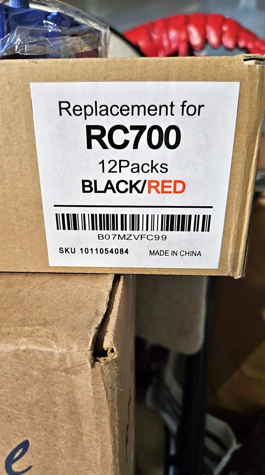 Replacement for RC700 7 Packs Black/Red