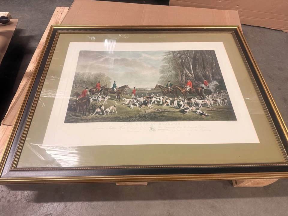 Vintage Framed Art Print – "The Meet at Blagdon" (McDowell Galle - photo 2