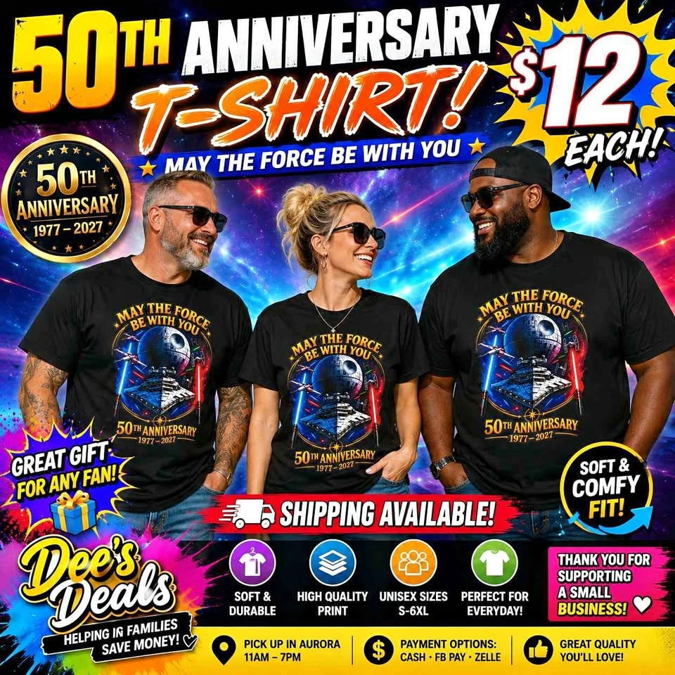 50th Anniversary Star Wars Shirt to 6XL