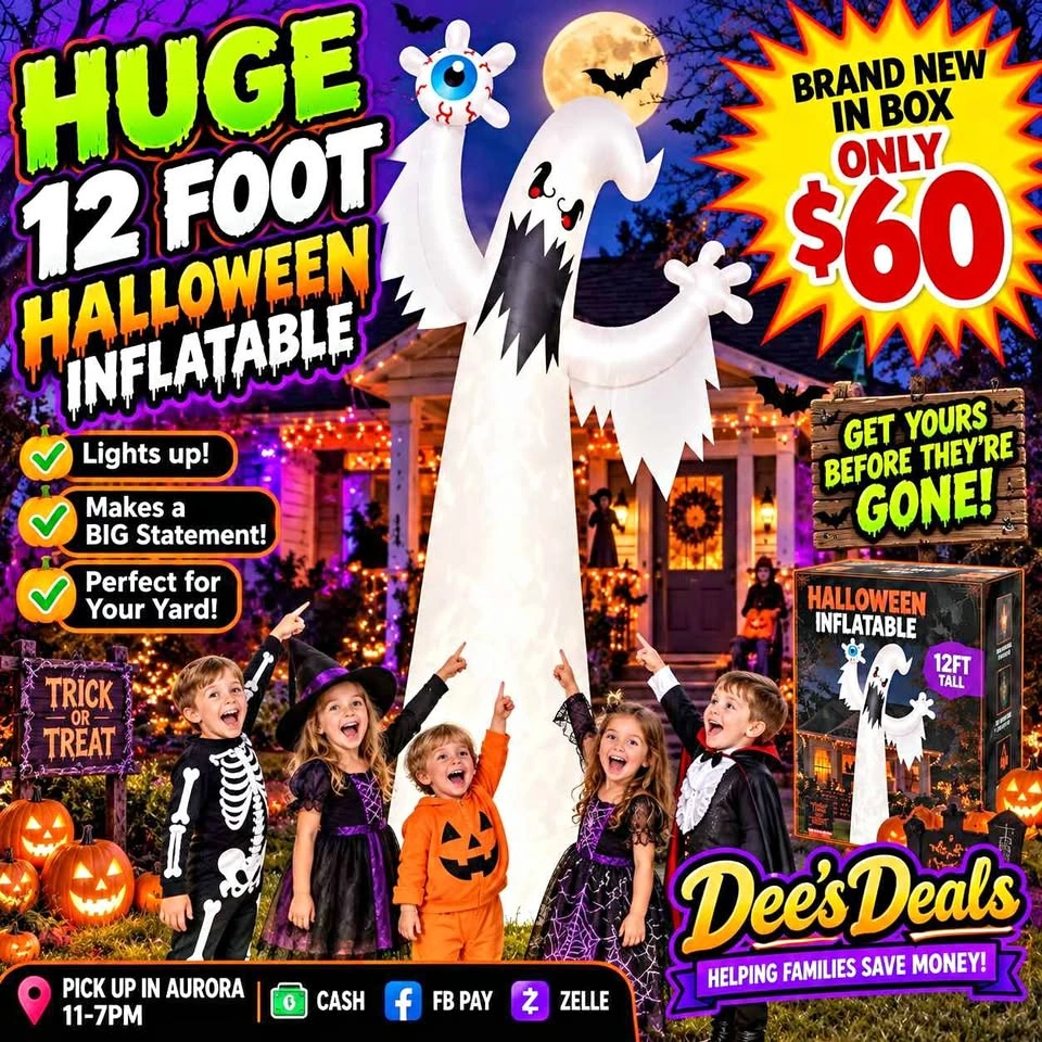 12 Foot Halloween Inflatable BRAND NEW IN BOX ONLY $60