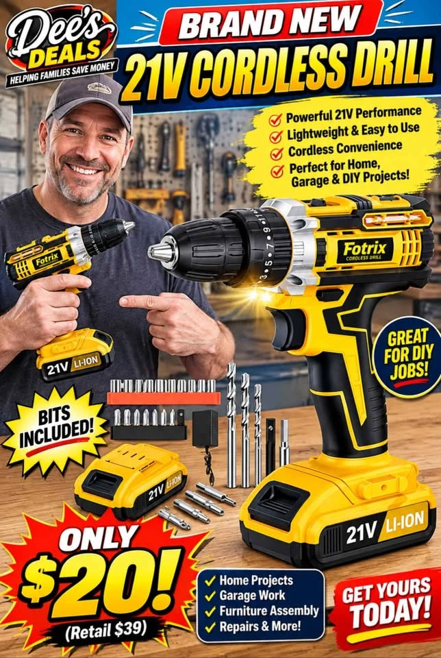 Cordless Power Drill set BRAND NEW IN BOX ONLY $20 - photo 3