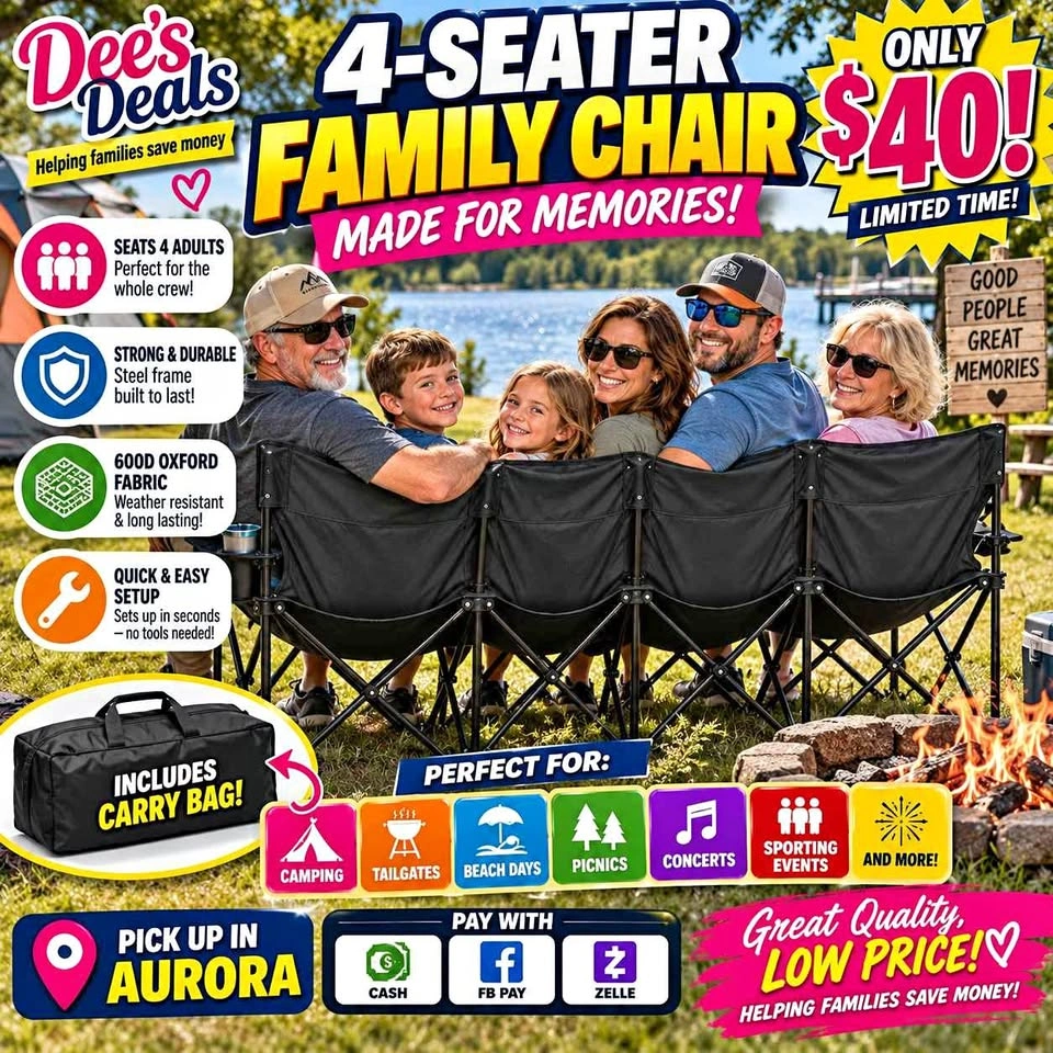 4 Seater Family Chairs BRAND NEW IN BOX ONLY $40