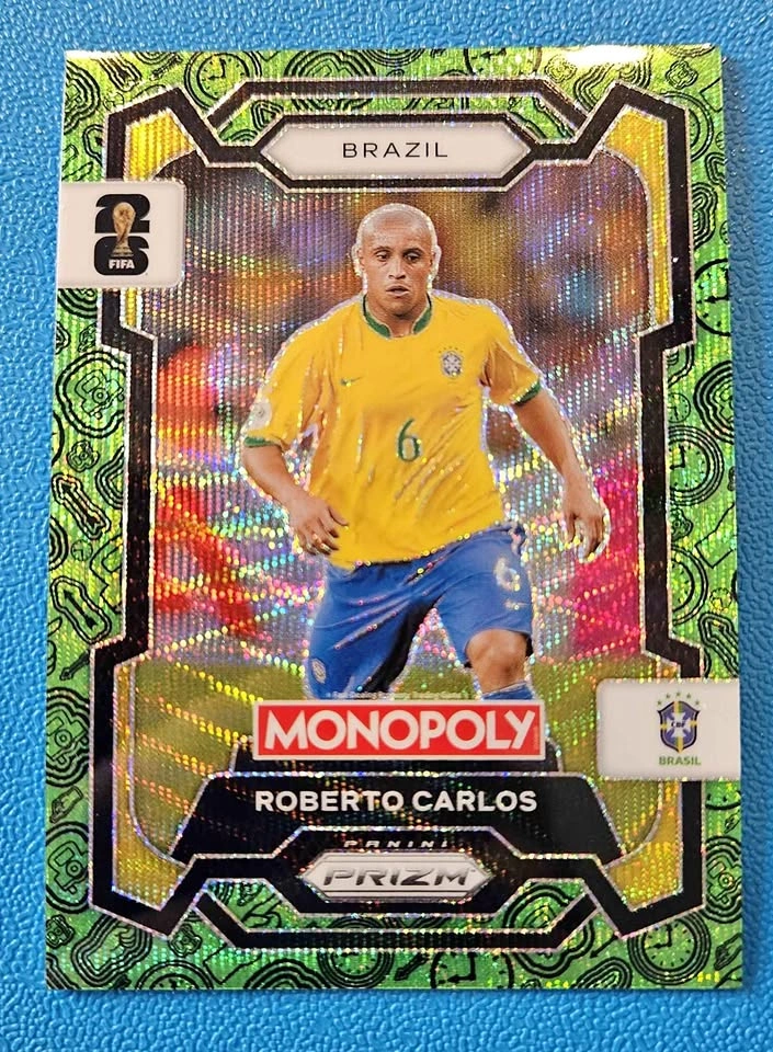 Panini Prizm Monopoly Roberto Carlos Brazil Soccer Card
