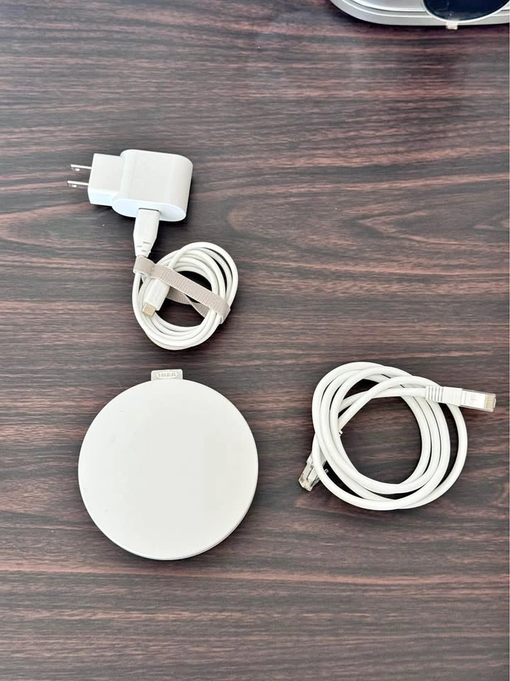 Ikea DIRIGERA hub for smart products + ethernet cable included.