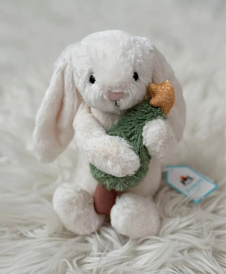 🎄🐰RARE Jellycat Bunny with Christmas Tree (BNWT) thumbnail