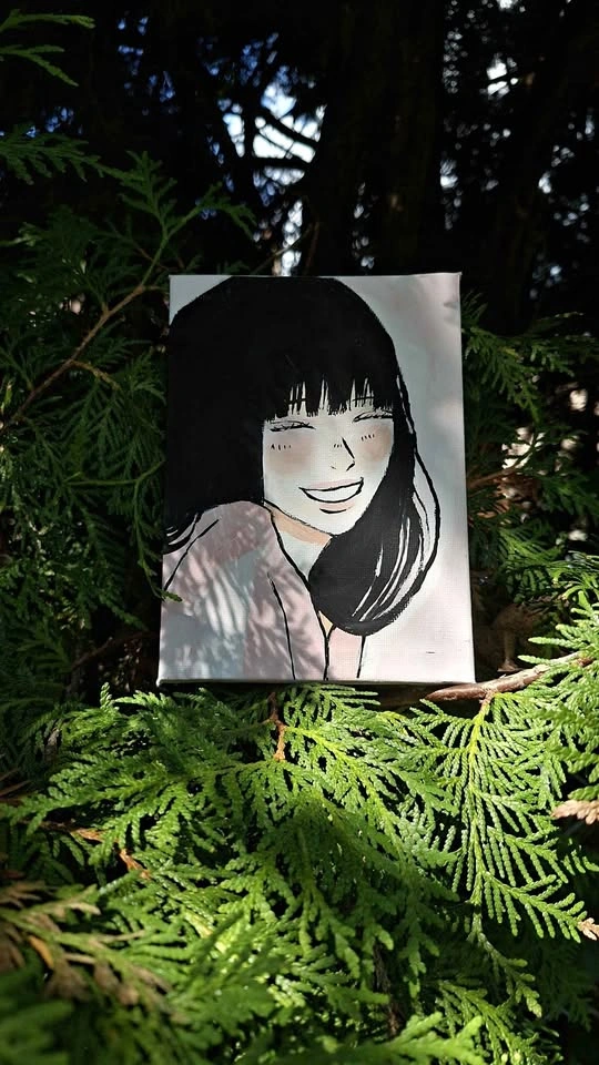 🌸 Hand-Painted Anime Canvas